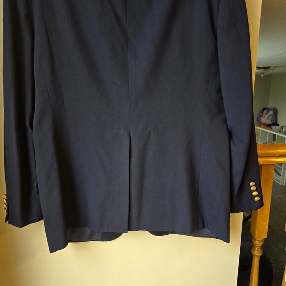 Vintage Polo Ralph Lauren Blazer Men's 40 Wool Navy Sports Coat Gold Button USA - Picture 6 of 10